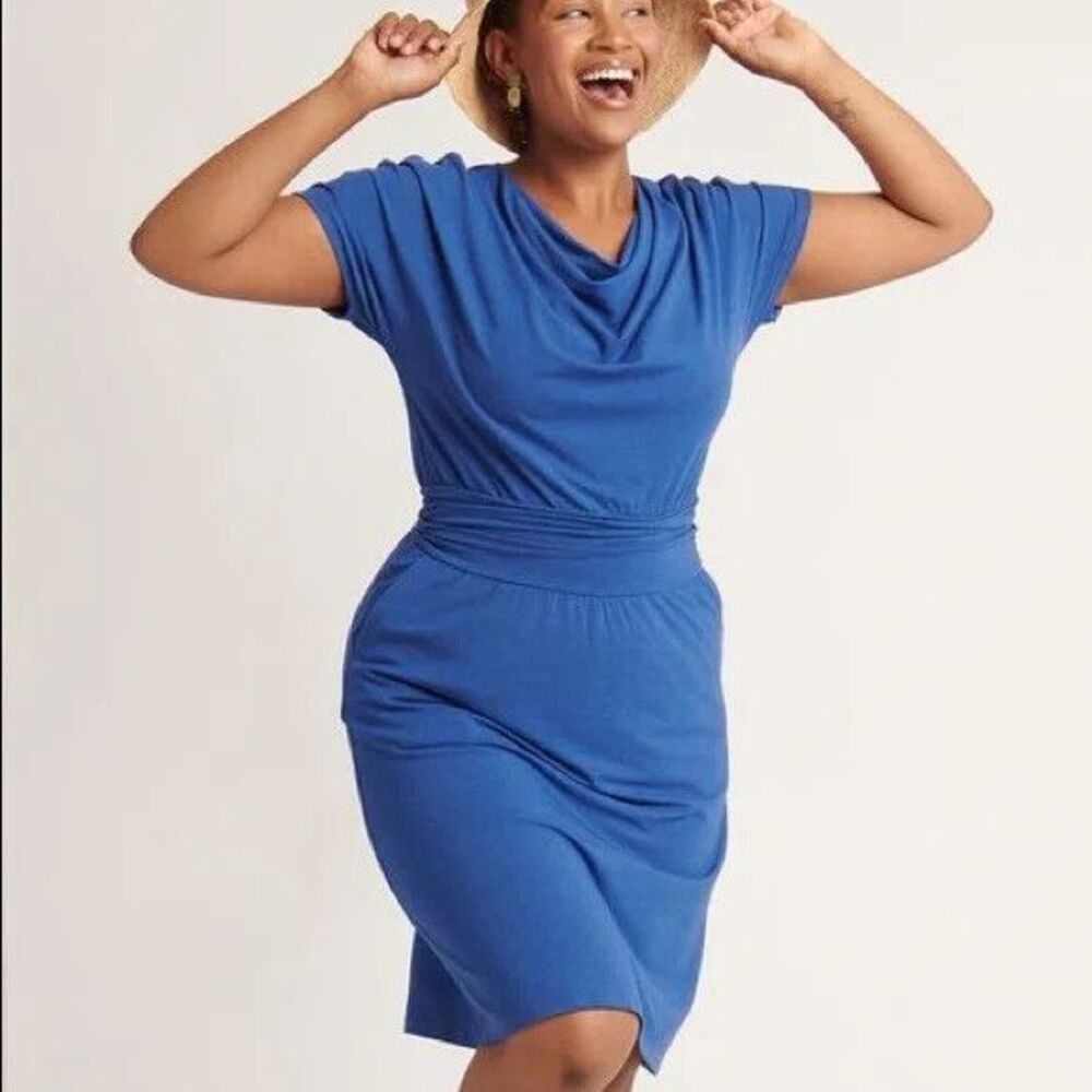 Betabrand Womens Canopy Dress Dolman Sleeves Seaglass Blue Size 2X Plus